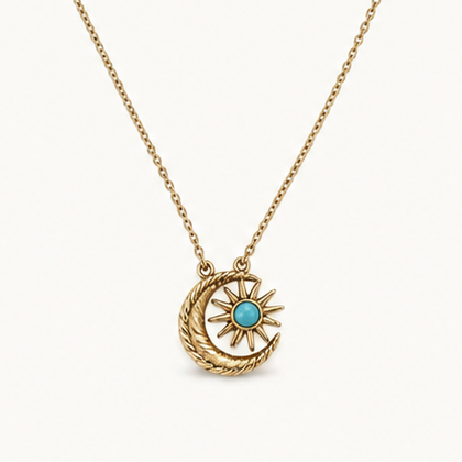 GOLD CRESCENT MOON NECKLACE
