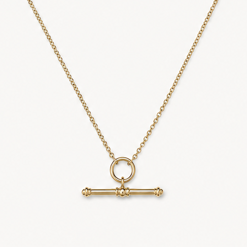 GOLD TOGGLE BAR NECKLACE