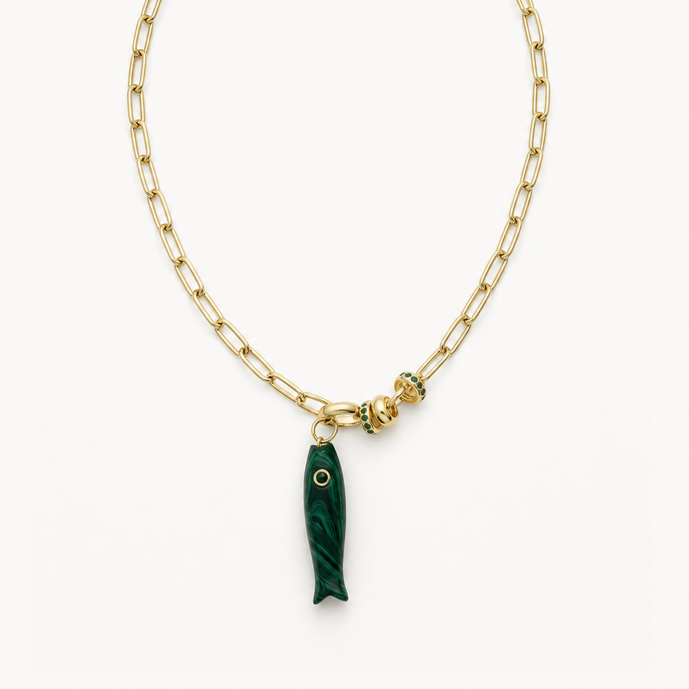 GREEN FISH NECKLACE