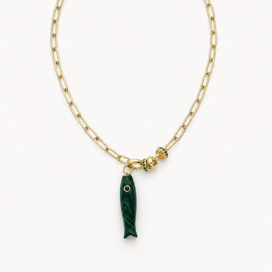 GREEN FISH NECKLACE