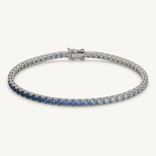 sapphire ombré tennis bracelet