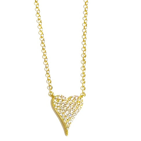 Small Vermeil Curvy Heart Necklace