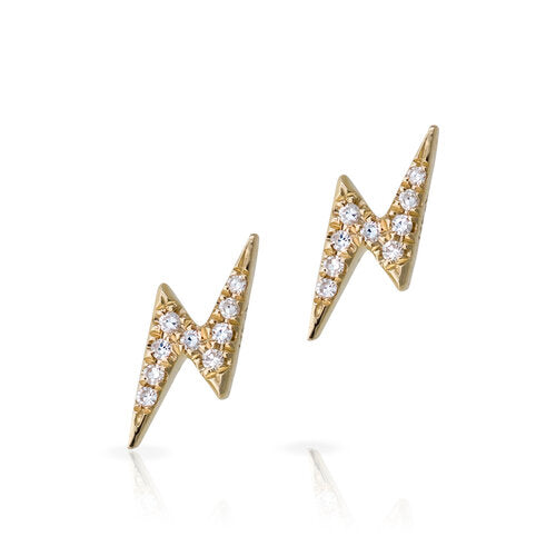 Diamond Lightening Bolt Earrings