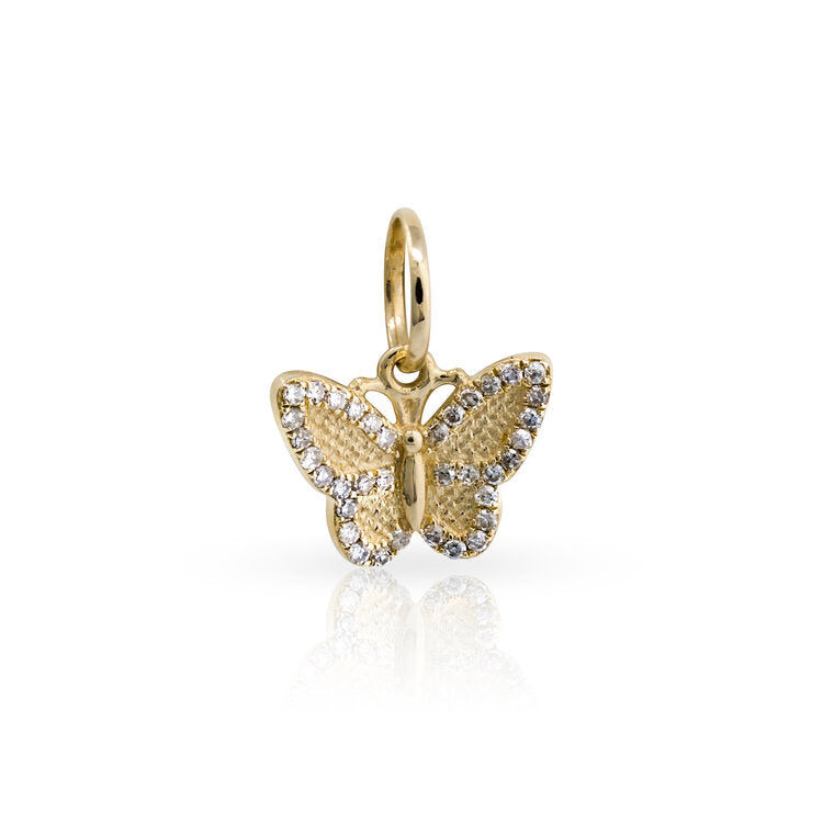 Diamond Butterfly Charm